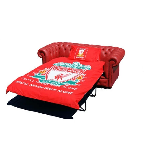 Chesterfield Red Leather Liverpool Sofabed UK Manufactured - Image 2