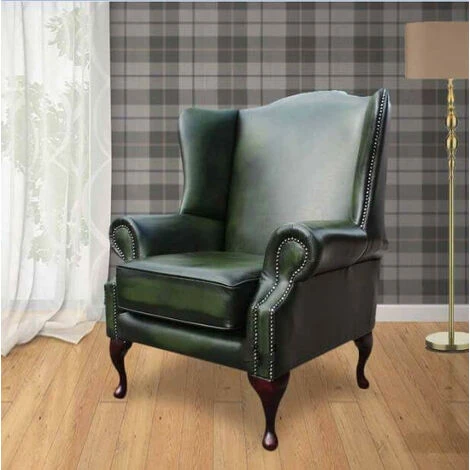 Richmond Chesterfield Armchair UK Manufactured Antique Green