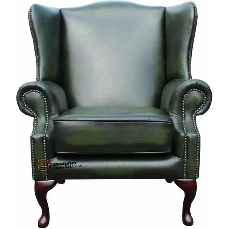 Richmond Chesterfield Armchair UK Manufactured Antique Green - Image 2