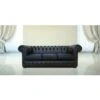 Chesterfield 3 Seater Black Leather Sofa Offer