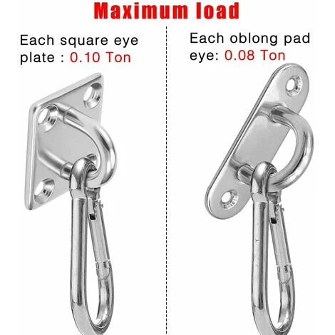 LangRay 4Pcs 6mm 304 Stainless Steel Oblique Plate Protective Eye, Marine Stapling Hardware Hook Loop - Image 3