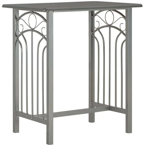 Topdeal 3 Piece Bar Set Wood And Steel Anthracite VDTD24935 - Image 2