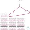Set Of 100 Relaxdays Children’s Coat Hangers, Compact Wire Holders, PVC-Coating, 30 Cm, Pink