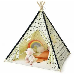 Kids Teepee Play Tent Folding Camping Wigwam