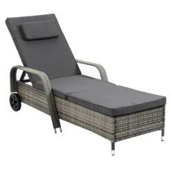 KMS BIRCHTREE Rattan Lounger SRL01 Grey