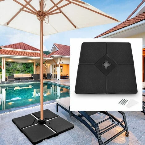 4PCS Outdoor Umbrella Cantilever Parasol Base Stand Sand Water Filled Weights