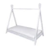 Teepee Toddler Bed With Kinder Flow Mattress & Removable Washable Water Resistant Cover - White