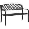 Yaheetech Outdoor Park Garden Bench Patio Iron Metal Bench