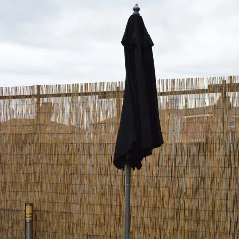 2m Lightweight Black Aluminium Garden Parasol With Tilt Mechanism - Image 3