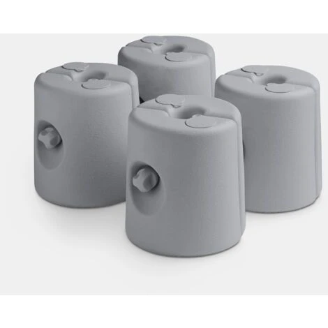 VonHaus 4pc Gazebo Leg Weights - Set Of 4 Plastic Sand Or Water Filled Tent Weight Feet - Pole Anchor For Outdoors Marquee, Party Tent, Awning Or Market Stalls