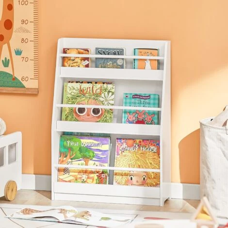 SoBuy Children Kids Bookcase Book Shelf Toy Shelf Storage Display Shelf Rack Organizer,KMB45-W - Image 2