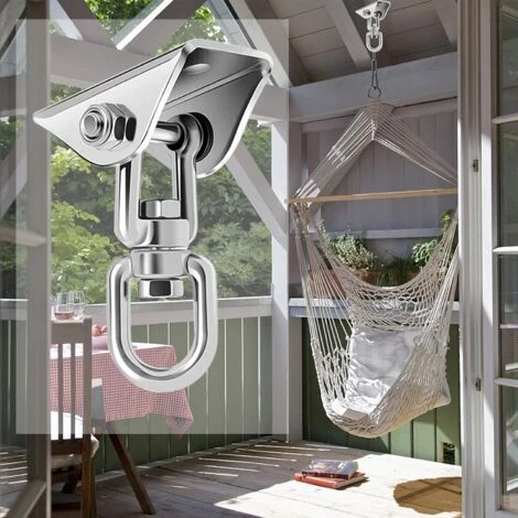 Heavy Duty Stainless Steel Ceiling Hook, 360° Rotation Hanging Swing Hook, Ceiling Bracket Mount Hook For Hanging Chair Punching Bag Boxing Hammock Yoga - Image 5
