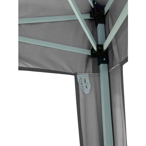 Pop Up Gazebo Outdoor Marquee Tent With Carry Bag 4 Leg Weights Anthracite 3x3m - Image 4