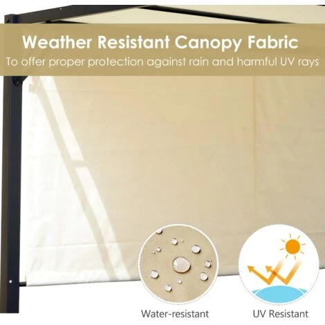 Metal Garden Pergola Retractable Gazebo Canopy Large Structure Sun Patio Awning - Image 4