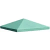 Top Cover For 3x3m Gazebo. Replacement Cover In PVC-coated Oxford Weave. Waterproof And UV-resistant. Green Colour
