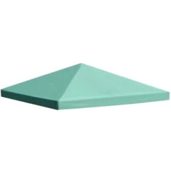 Top Cover For 3x3m Gazebo. Replacement Cover In PVC-coated Oxford Weave. Waterproof And UV-resistant. Green Colour