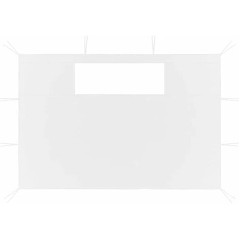 Topdeal Gazebo Sidewalls With Windows 2 Pcs White FF3070420UK - Image 3