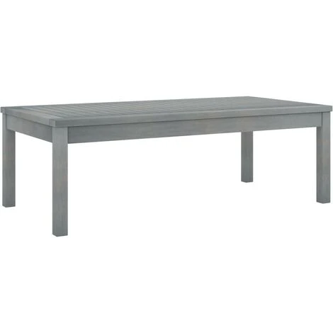 Topdeal Coffee Table 100x50x33 Cm Grey Solid Acacia Wood FF311828UK