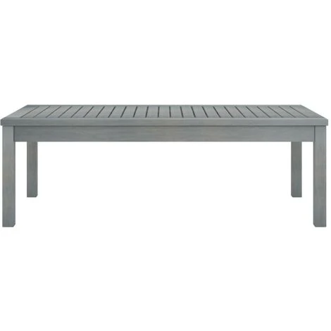 Topdeal Coffee Table 100x50x33 Cm Grey Solid Acacia Wood FF311828UK - Image 2