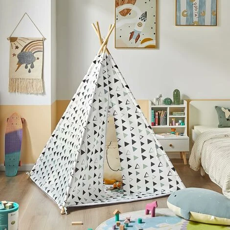 SoBuy Children Play Tent Playhouse Kids Teepee Tipi With Floor Mat,OSS03-A02 - Image 2