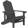 Garden Adirondack Chair HDPE Anthracite VidaXL