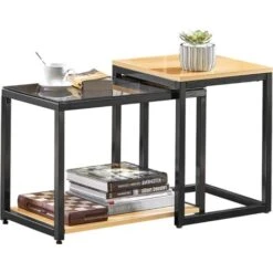 SoBuy Nesting Side Table,2 Pieces,FBT35-SCH