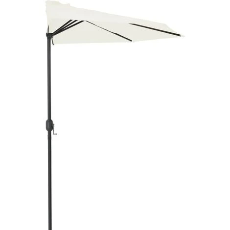Topdeal Balcony Parasol With Aluminium Pole Sand 300x150 Cm Half VDFF28783UK - Image 4
