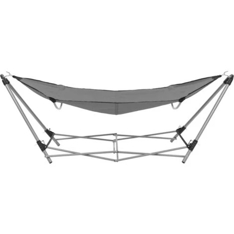 Topdeal Hammock With Foldable Stand Grey VDFF28563UK - Image 3