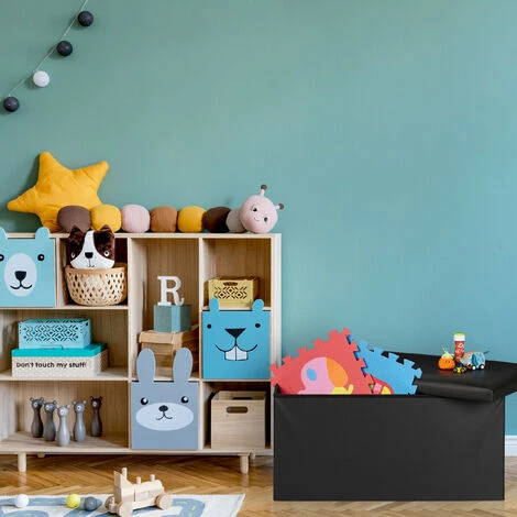 Relaxdays Storage Bench, Artificial Leather, 84 L Capacity, H X W X D: Approx. 37.5 X 76.5 X 38.5 Cm, White - Image 5