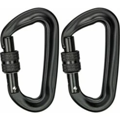 2 Pieces Carabiner Clip Heavy Duty 12KN (1200KG) Climbing Carabiner D-Ring Carabiner Clips Twist Locking Carabiner Clips For Gym Hammocks Yoga Swing Camping Keychain Locking Dogs