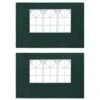 Hommoo Party Tent Sidewall 2 Pcs With Window PE Green