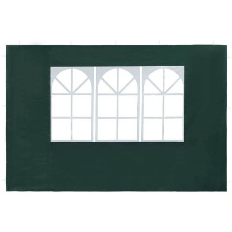 Hommoo Party Tent Sidewall 2 Pcs With Window PE Green - Image 2