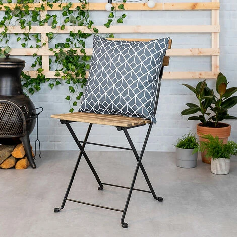 4 Pack Outdoor Cushion - 43cm X 43cm - Art Deco, Ready Fibre Filled, Water Resistant - Decorative Scatter Cushions For Garden Chair, Bench, Or Sofa - Image 3