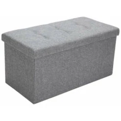 Storage Ottoman Foldable Rectangle Multipurpose Foot Rest Stool