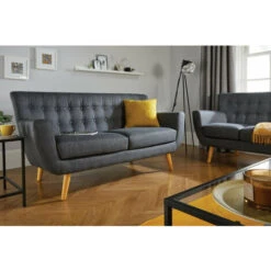 Contemporary Loft 3 Seater Sofa With A Hint Of Scandinavian-inspired Retro Style