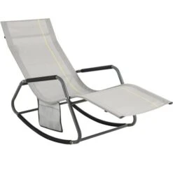 SoBuy Outdoor Garden Rocking Chair Relaxing Chair Recliner Sun Lounger,OGS47-HG