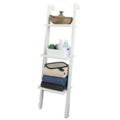 SoBuy Wood 3 Tiers Storage Display Wall Shelf,FRG32-W,White
