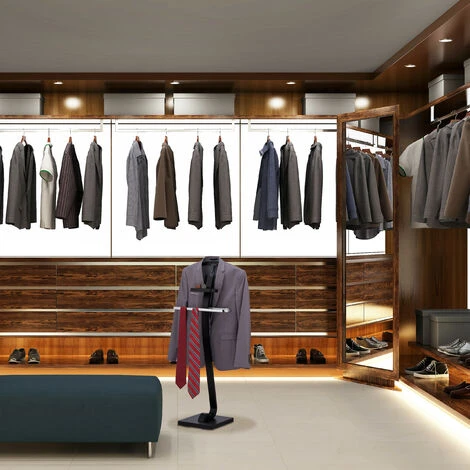 Relaxdays Valet Stand For Men, Coat Rack Stand Metal, Freestanding Butler, Hanger, H X B X W Approx. 112x46x32 Cm - Image 5