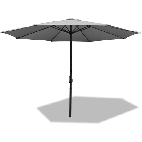 VINGO Parasol Not Tilting Shade Canopy Mechanism Sun Aluminium Umbrella Crank,3.5m Gray