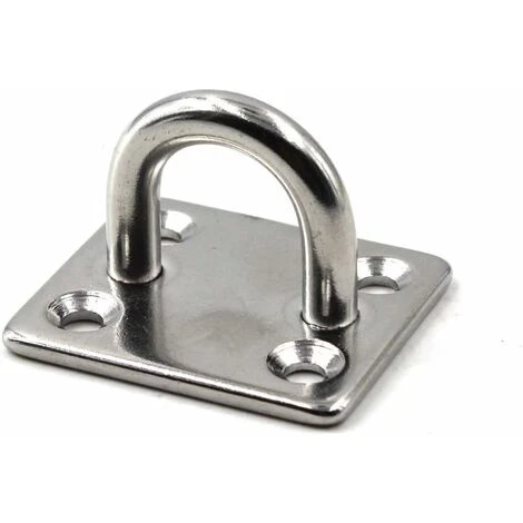 M6 Ceiling Mount Hook 304 Stainless Steel Wall Mount Hook For Yoga Swing, Boat Hardware Pack Of 6 (Screws Not Included) - Image 2