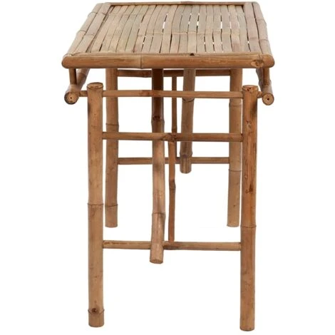 Folding Garden Table 115x50x75 Cm Bamboo VidaXL - Image 4