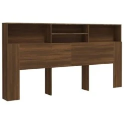 Headboard Cabinet Brown Oak 200x19x103.5 Cm VidaXL