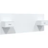 Bed Headboard With Cabinets High Gloss White Engineered Wood VidaXL