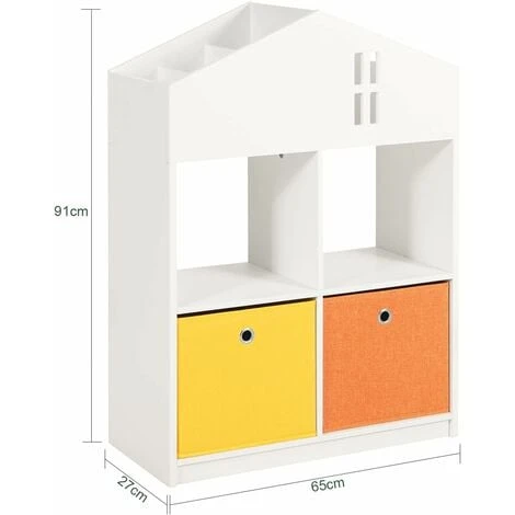 SoBuy House Shape Design Children Kids Bookcase Book Shelf,KMB49-W - Image 3