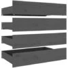 Bed Drawers 4 Pcs Grey Solid Wood Pine VidaXL