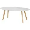 SoBuy Wood White Living Room Oval Coffee Table,FBT61-W