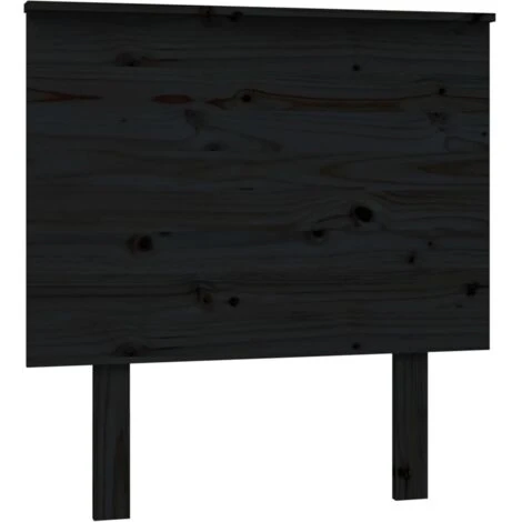 Bed Headboard Black 79x6x82.5 Cm Solid Wood Pine VidaXL