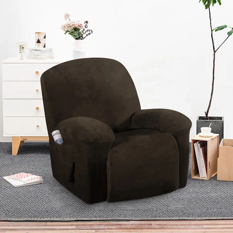 Elastic Recliner Sofa Protector Chair Couch Slipcover Armchair Cover Brown - Image 5
