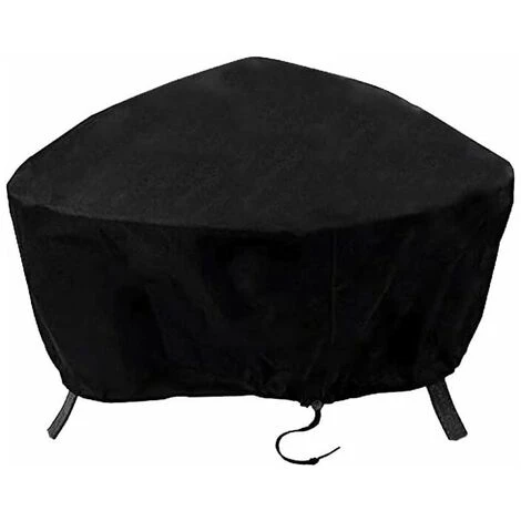 Fire Pit Cover Grill Cover BBQ Tarp Cover Fire Pit Cover Outdoor Fire Pit Cover With Drawstring V7084B (122 X 46cm)