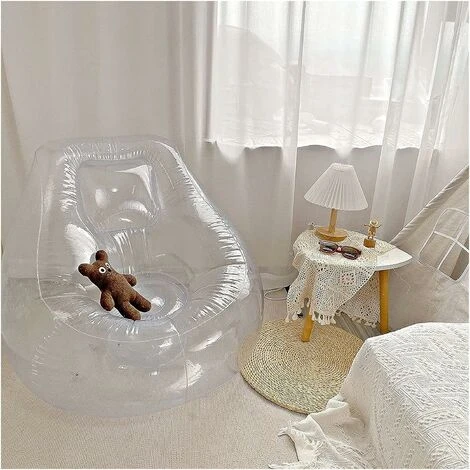 Transparent Long, Portable PVC Inflatable Soft Inflatable Chair Sofa, Comfortable Indoor/Outdoor Furniture For Swimming Pool, Beach, Home - Image 2